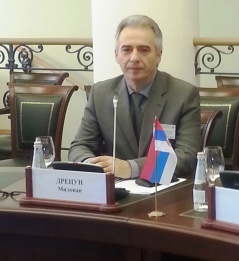 16 April 2015 The Head of the National Assembly’s standing delegation to CSTO PA Milovan Drecun in Saint Petersburg